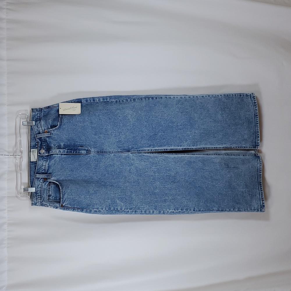 Universal Thread Woman's Medium Wash Denim Maxi Skirt ~ Blue - Picture 5 of 13